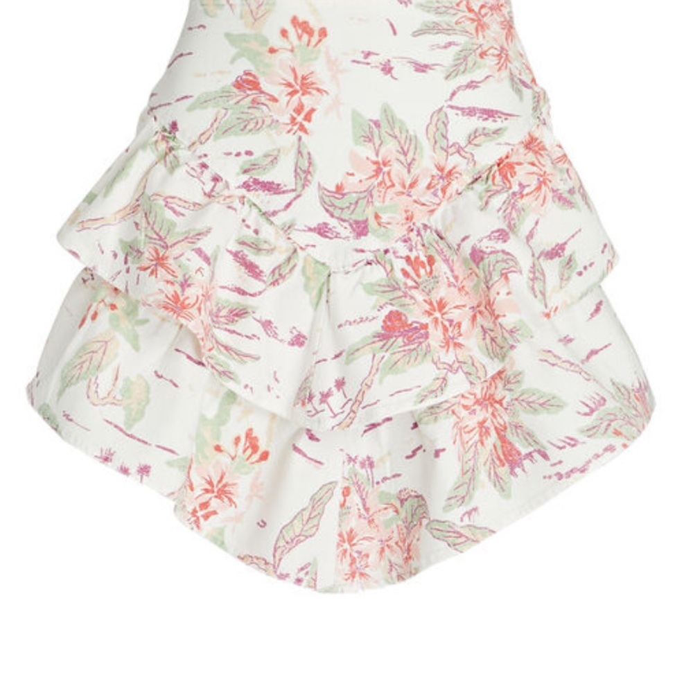 The ruffle denim skirt
